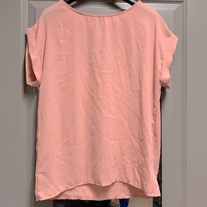 Pink Cuffed Sleeve Blouse